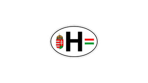 Sticker auto H cu stemă – Ungaria