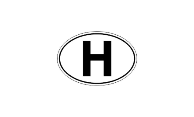 Large Classic H Sticker / Hungary
