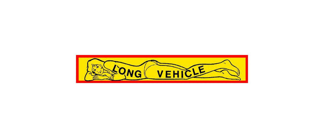 Sticker Long Vehicle cu model amuzant – 67 x 10 cm
