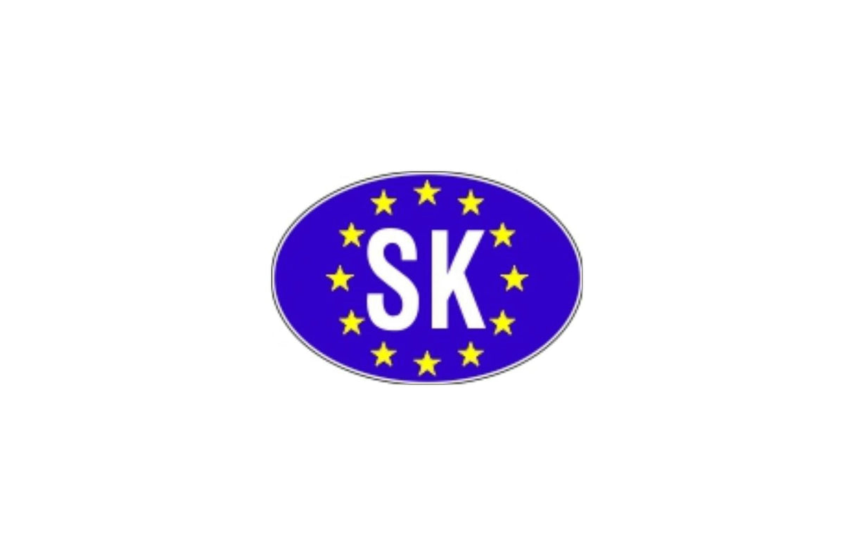 Samolepka SK (Slovensko) – európsky štýl