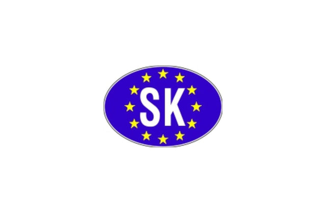 Samolepka SK (Slovensko) – európsky štýl