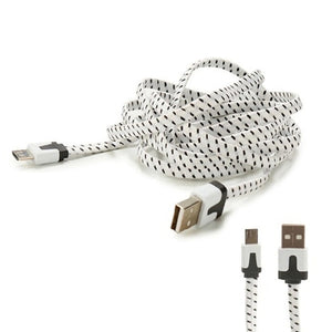 Micro USB-B kabel za prijenos podataka i punjenje, 2 m, crno-bijeli