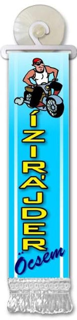 Mini-drapeau avec inscription personnalisée pour pare-brise