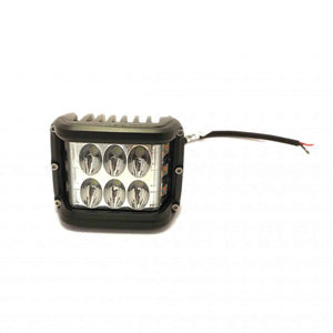 LED pracovné svietidlo, hranaté, dvojradové, 24W, s blikaním, 12/24V