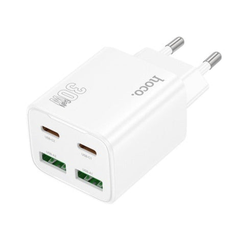 HOCO N56 bílá síťová nabíječka, 4 porty (USB + USB-C), 20W