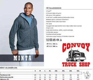 Hanorac negru cu glugă și logo Scania