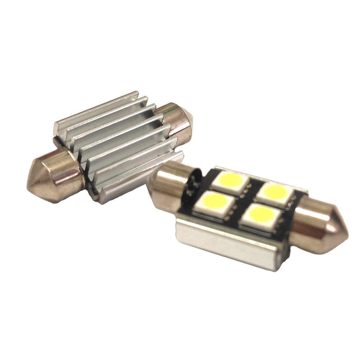 Bombilla SMD LED tipo festón 4 LED Canbus luz blanca