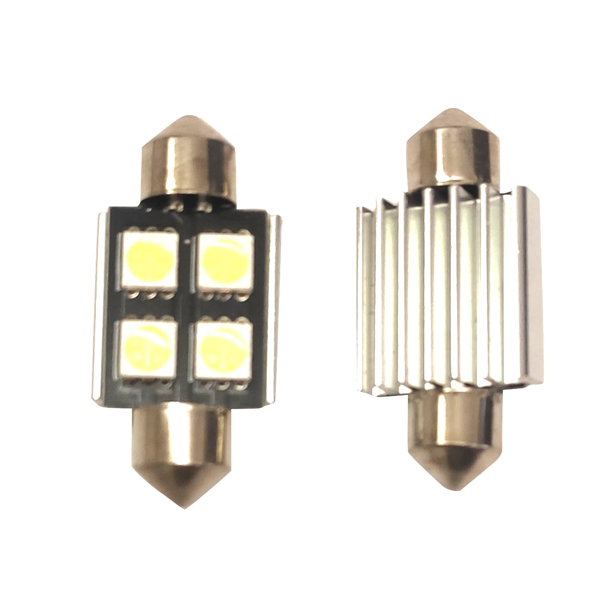 Bombilla SMD LED tipo festón 4 LED Canbus luz blanca