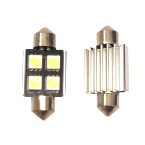 Bombilla SMD LED tipo festón 4 LED Canbus luz blanca