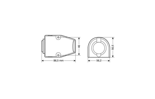 Voděodolná montovatelná zásuvka do autozapalovače 12/24V, max. 20A