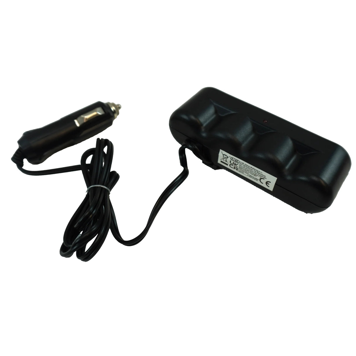 4-Socket Car Cigarette Lighter Splitter with Red LED Indicator