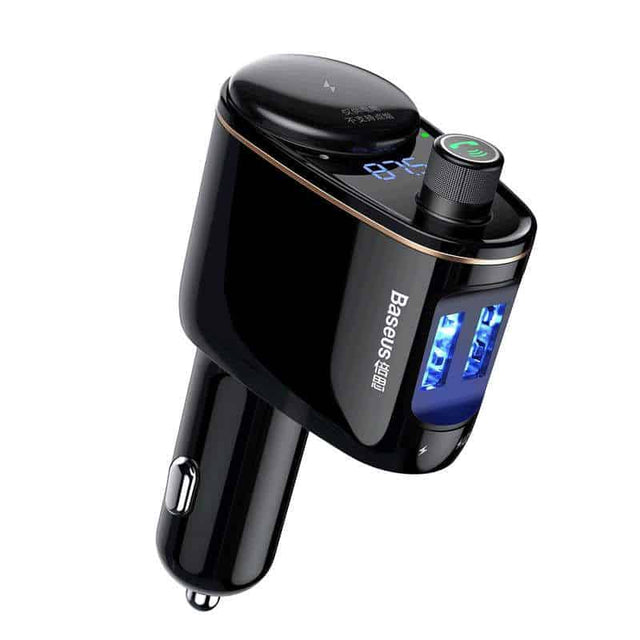 Încărcător auto cu Bluetooth FM Transmitter Baseus Locomotive, 3.4A, 2x USB