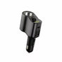 Caricabatterie da auto con voltmetro integrato 12/24V, 2 USB-A + 1 USB-C