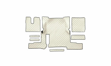 Steppte Kunstleder-Fußmatte für MAN TGX Automatik (2018–2020) – Ein Schubfach