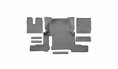 Steppte Kunstleder-Fußmatte für MAN TGX Automatik (2018–2020) – Ein Schubfach