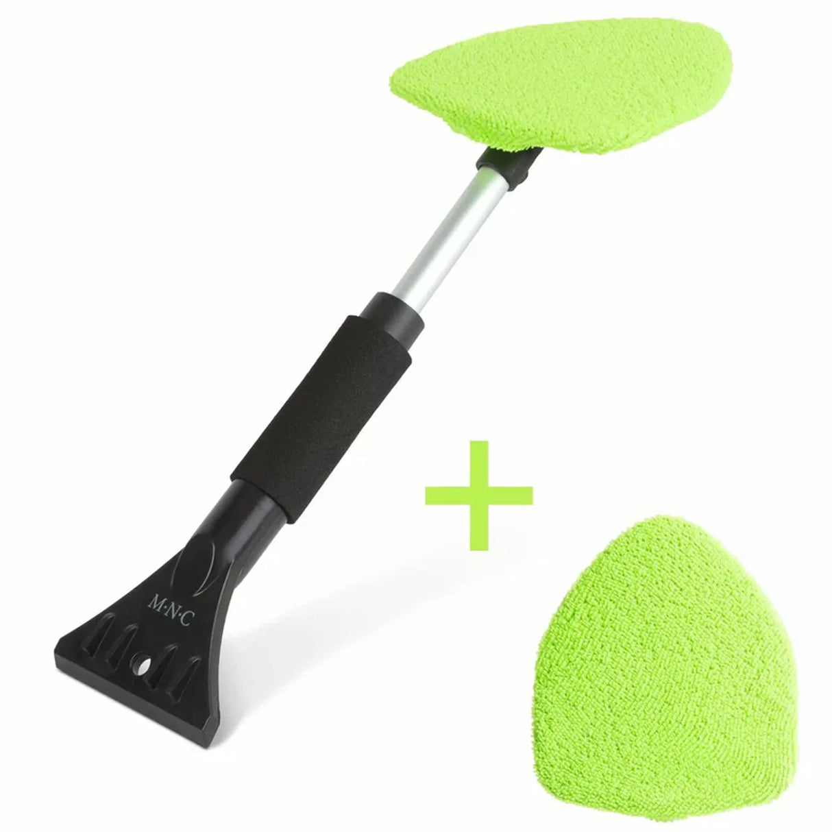 Teleskopický odstraňovač zahmlenia do auta s hlavicou na škrabanie ľadu