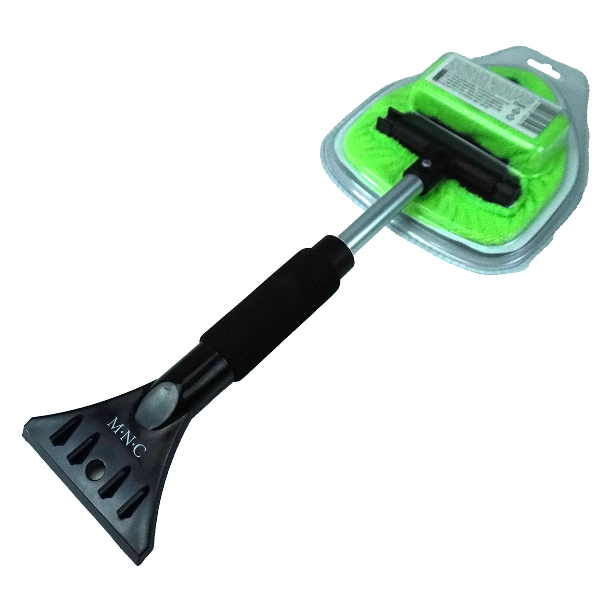 Teleskopický odstraňovač zahmlenia do auta s hlavicou na škrabanie ľadu