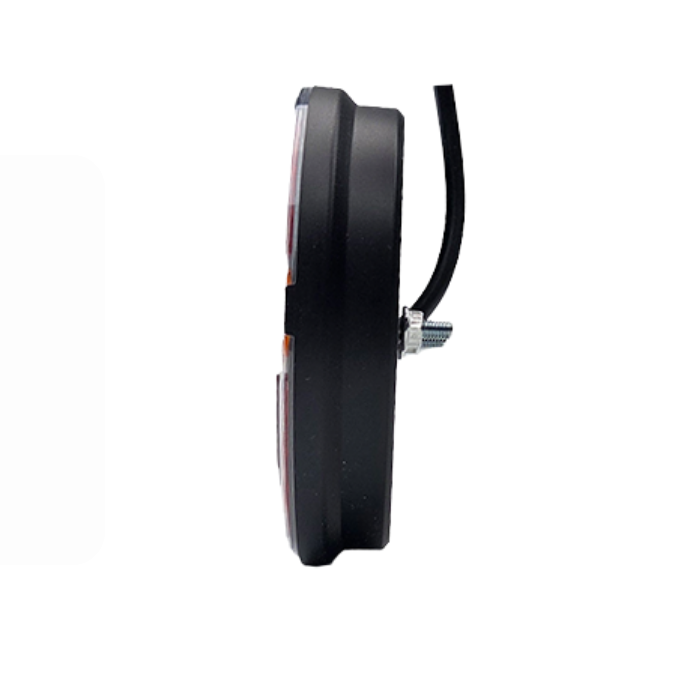 Lampă LED rotundă cu funcție de semnalizare, 12/24V, carcasă transparentă