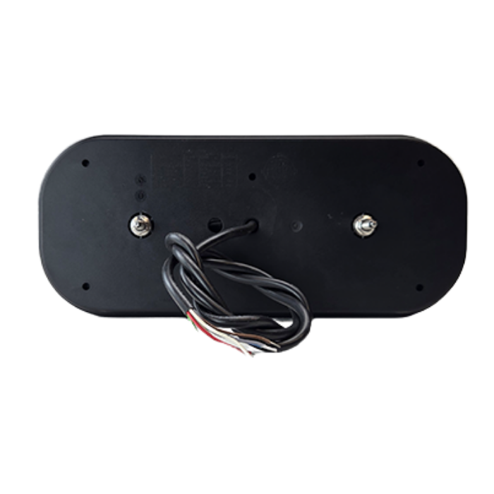 LED Rückleuchte mit 6 Funktionen und dynamischem Blinker, Dreieck-Reflektor, links, 12–36V