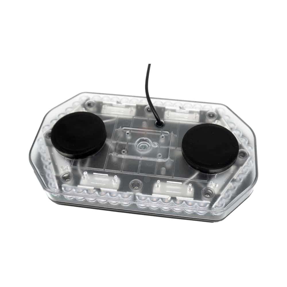 Luz de Advertência LED Amarela com Base Magnética para Veículos – 48W ou 80W