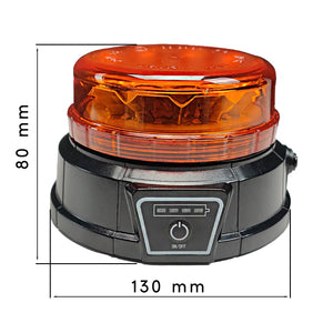 Ultraflache LED-Warnleuchte Gelb mit Magnetfuß und Funkfernbedienung