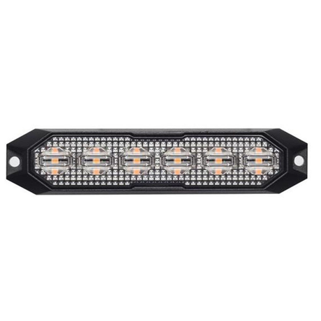 Luce Lampeggiante Ausiliaria Gialla Mini 6 LED con 15 Modalità