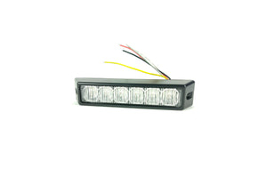 Luz estroboscópica LED ámbar mini 6 LED, 18 modos, 12/24V