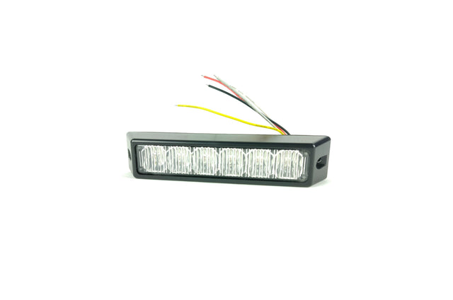 Luz estroboscópica LED ámbar mini 6 LED, 18 modos, 12/24V