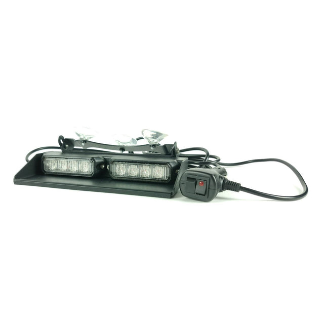 Výstražné LED světlo na čelní sklo – žluté, 8 LED, 17 režimů