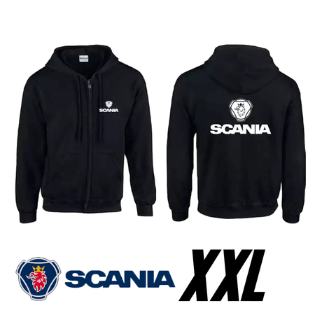 Sweatshirt Preta com Capuz e Logótipo Scania