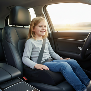 Asiento Elevador Infantil para Coche Dunlop – Negro (135-150 cm)