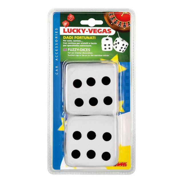 Lot de 2 dés en peluche pour voiture