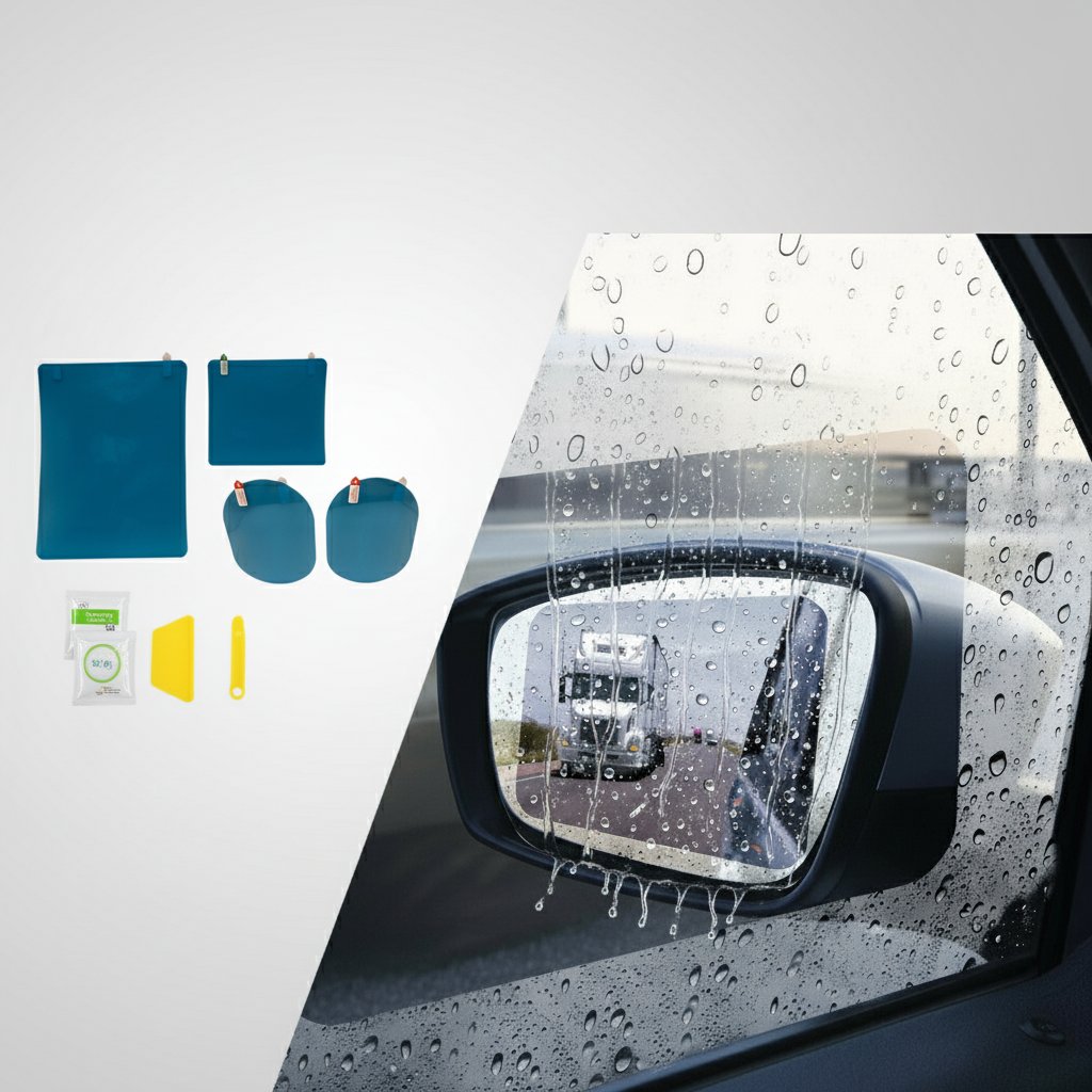 Komplet vodoodbojnih folij za ogledala in stekla – nano tehnologija