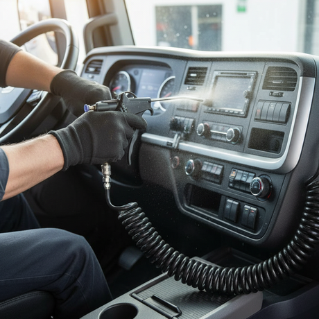 Set pistol de suflat cu furtun spirală 5 m