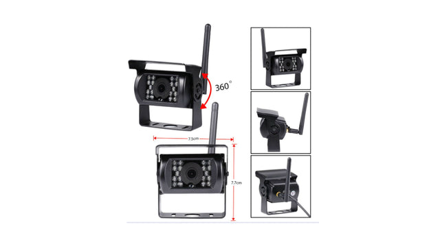 Cámara de marcha atrás inalámbrica 12/24V (sin monitor)