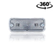 Luce di posizione da incasso con corpo in gomma bianca per camion Mercedes