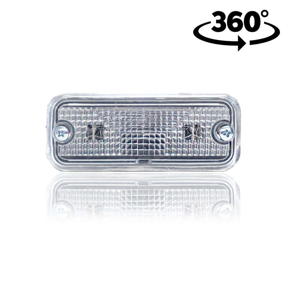 Zabudovateľné pozičné svetlo s bielym gumovým puzdrom