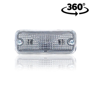 Zabudovateľné pozičné svetlo s bielym gumovým puzdrom