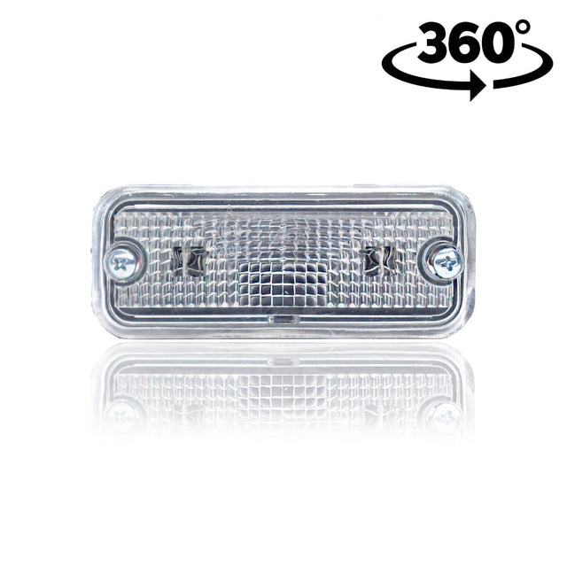 Zabudovateľné pozičné svetlo s bielym gumovým puzdrom