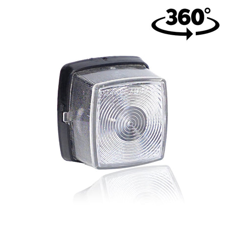 Luz de Posição Cubo Grande Branca para Caminhão e Reboque