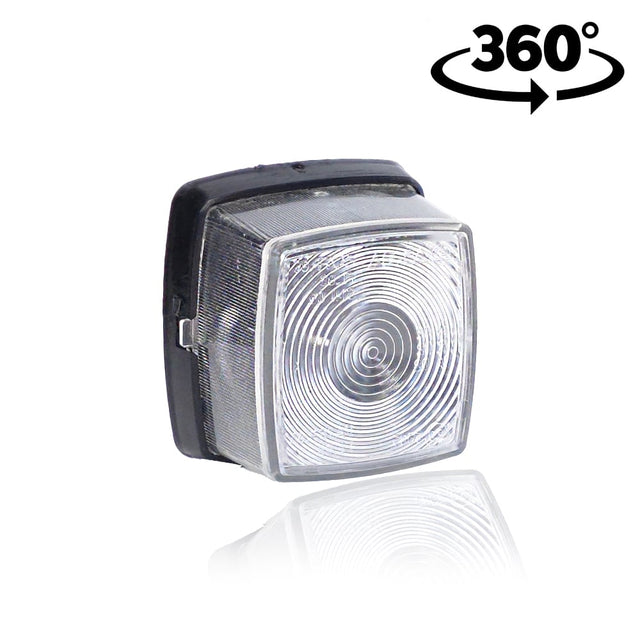 Weiße Positionsleuchte, groß, quadratisch