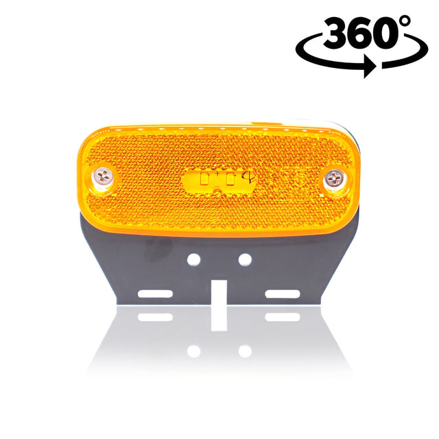 Luz de posición LED ámbar con soporte redondeado 12/24V
