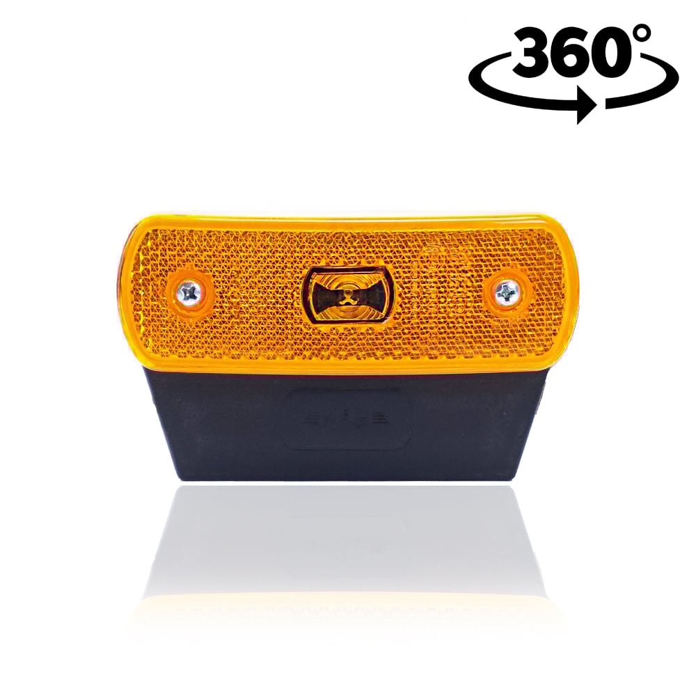 Feu de position LED ambre avec support arrondi