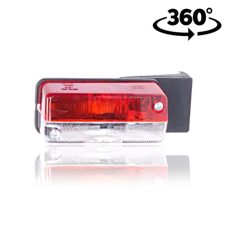 Obrysové světlo červeno-bílé s L držákem, šroubovací