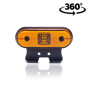 LED poziční světlo Unipoint žluté s držákem Aspöck