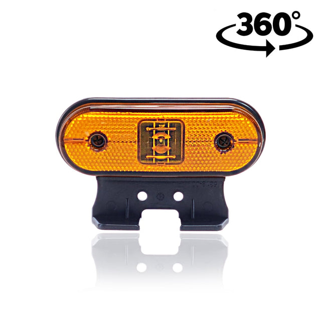 LED poziční světlo Unipoint žluté s držákem Aspöck