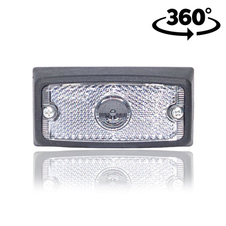 Bočná lampa v gumovom puzdre s odrazkou – žltá