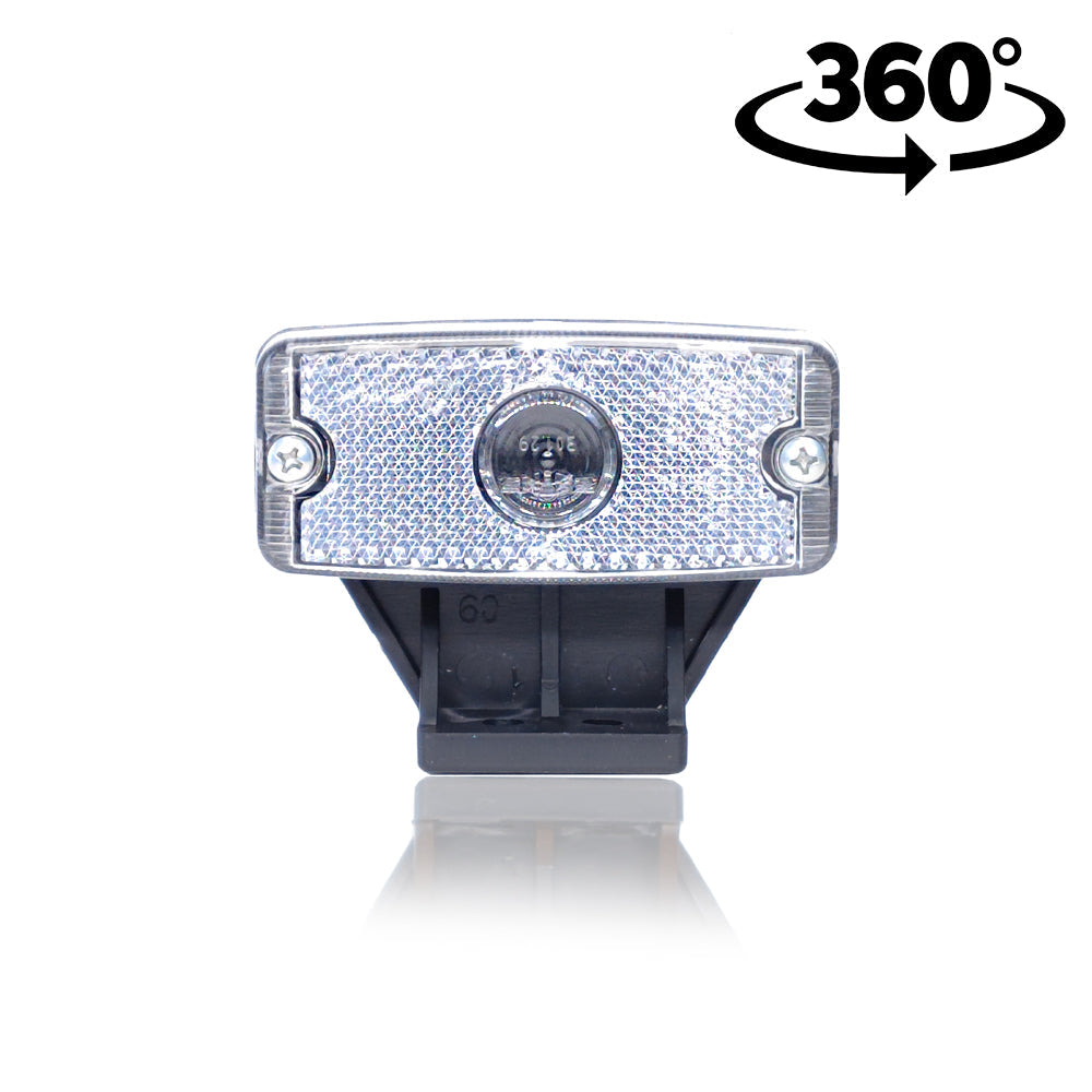 Luz Lateral Embutida com Base de Borracha - Amarela