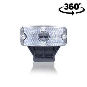 Luz Lateral Embutida com Base de Borracha - Amarela