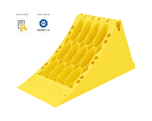 Cale de roue en plastique avec insert métallique